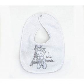 Bambino Casa - Лигавник с бродерия Paris bianco 